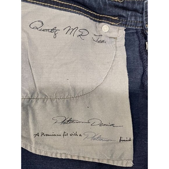 CHICO’S PLATINUM DENIM WOMEN'S DARK WASH BLUE JEANS SIZE 0.5/6 REG - Picture 9 of 14